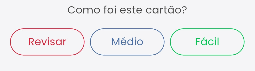 "Botões do cartão de estudo"